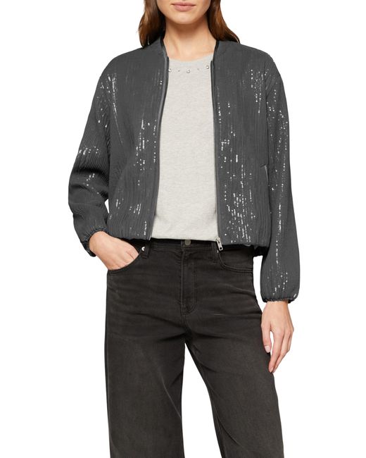S.oliver Gray Blouson mit Pailletten