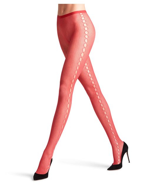 Falke Red Supersize Net W Ti Transparent Patterned 1 Pair Tights
