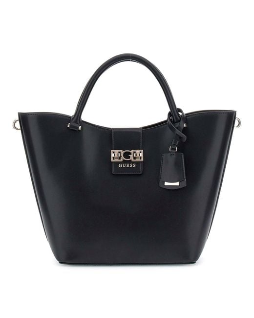Borsetta borsa a tracolla Jane Tote Bag Black nero di Guess