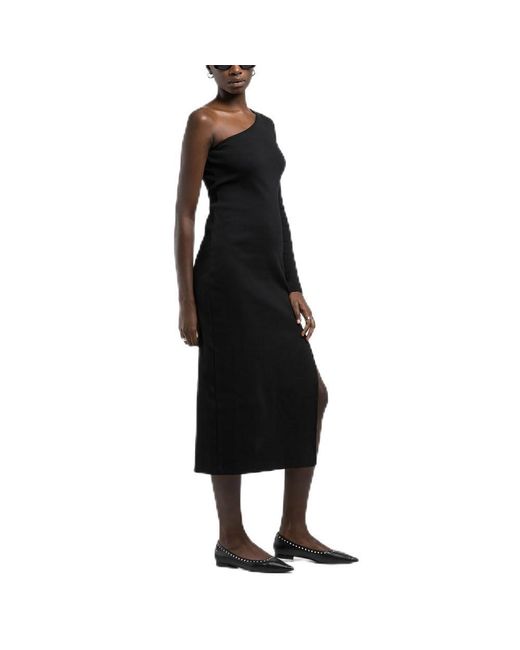 Replay Black Kleid Langarm Asymmetrisch