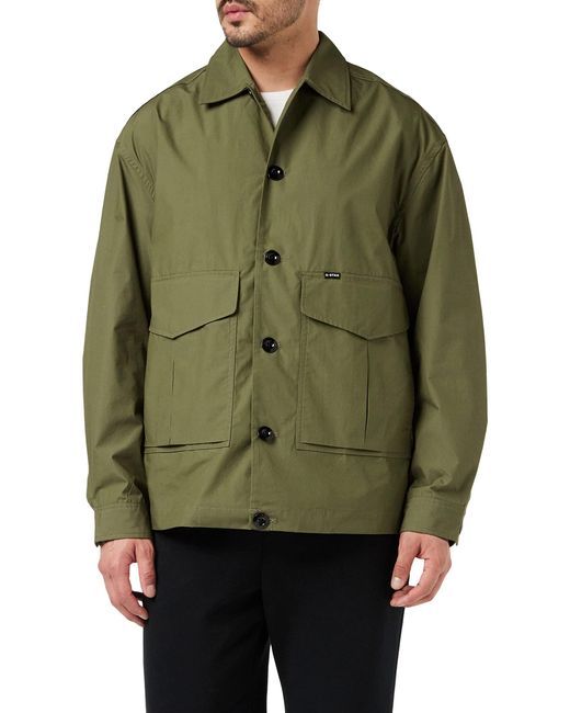 G-Star RAW Green Worker Utility Oversized Casual Shirt for men