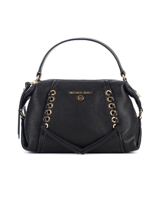 Michael Kors Sia Small Shoulder Bag In Black Grained Leather Black | Lyst NL
