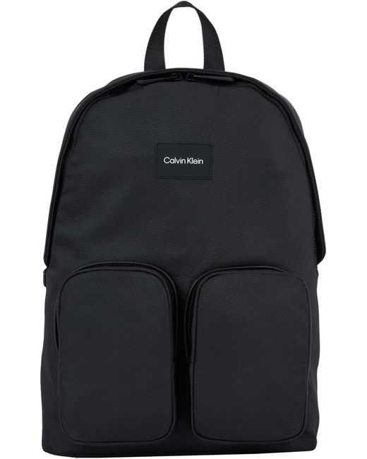 Calvin Klein Black Must T 2 Pckt Bp Backpacks for men