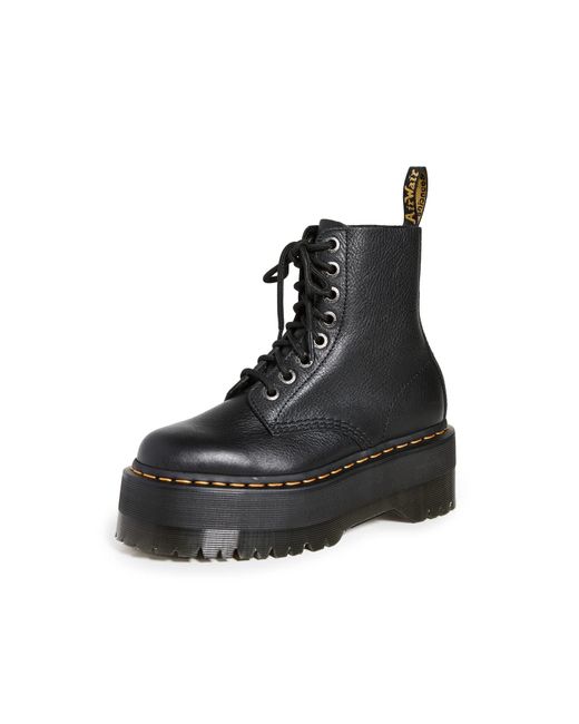 Dr. Martens 140 Pascal Max Combat Boots in Black | Lyst