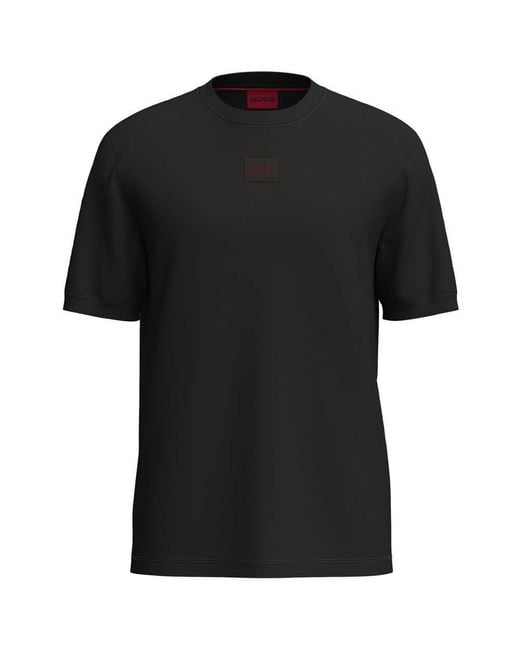 HUGO Diragolino_h T-Shirt in Black für Herren