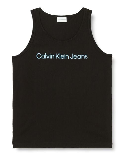 Jeans Débardeur Institutional Logo Tank en Coton Calvin Klein pour homme en coloris Black