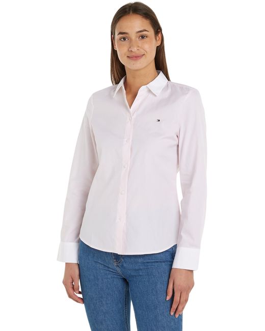 A FILL Regular Shirt WW0WW40531 Chemises décontractées Tommy Hilfiger en coloris White