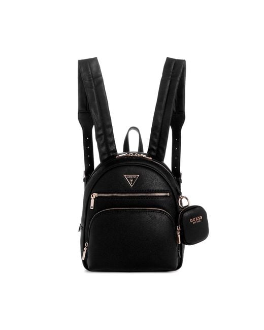 Guess Black Borsa Donna Zaino Power Play Backpack Ecopelle Nero Bs24gu162 Bg900632