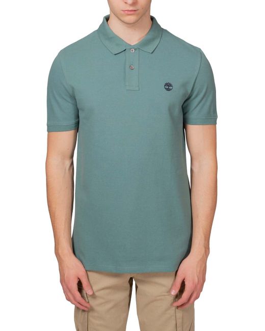Timberland Green Regular Basic Polo Shirt With Logo for men