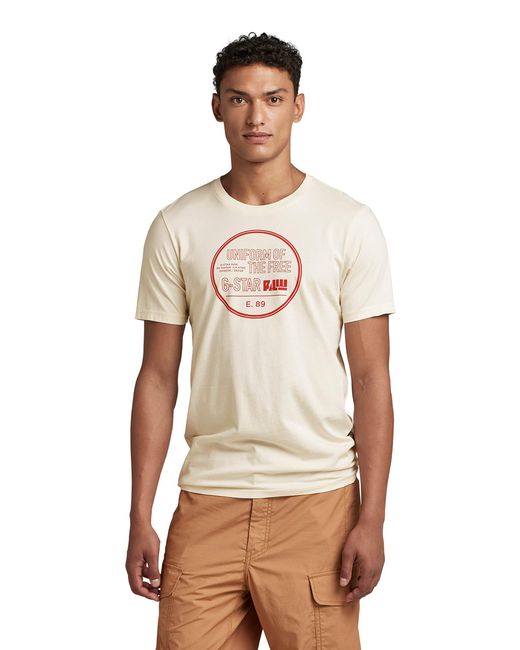 G-Star Para Hombre Camiseta Chest Graphic Slim G-Star de hombre de color Natural