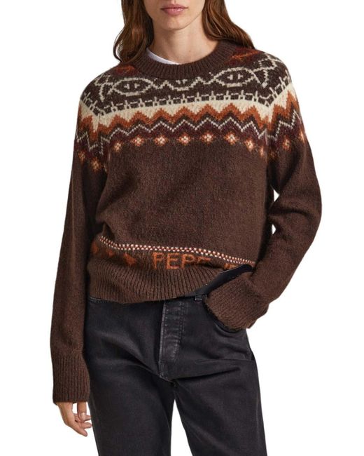 Elda Un Sweatshirt Pullover Pepe Jeans en coloris Brown