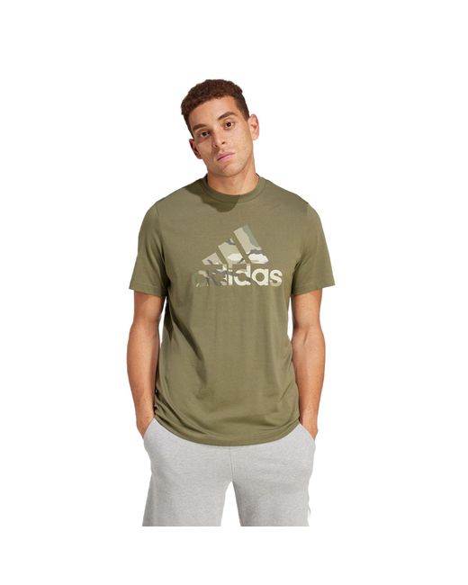 T-shirt Camo Badge of Sport Graphic di Adidas in Green da Uomo