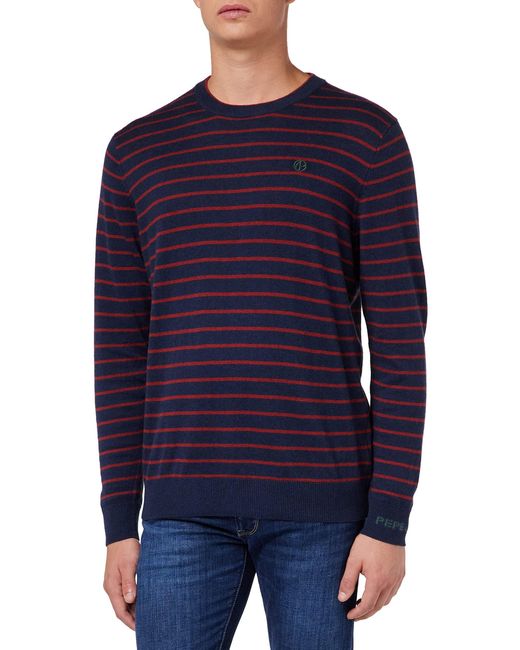 Pepe Jeans Langer Ärmel Andre Stripes in Blue für Herren