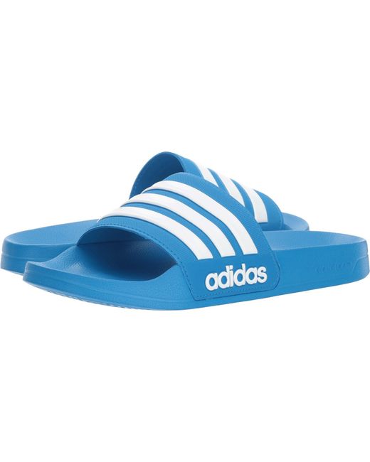 Adidas Blue Adilette Aqua Slides for men