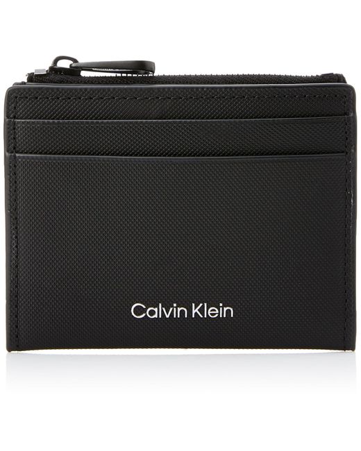 Calvin Klein Black Must 10cc Cardholder W/zip Wallets for men