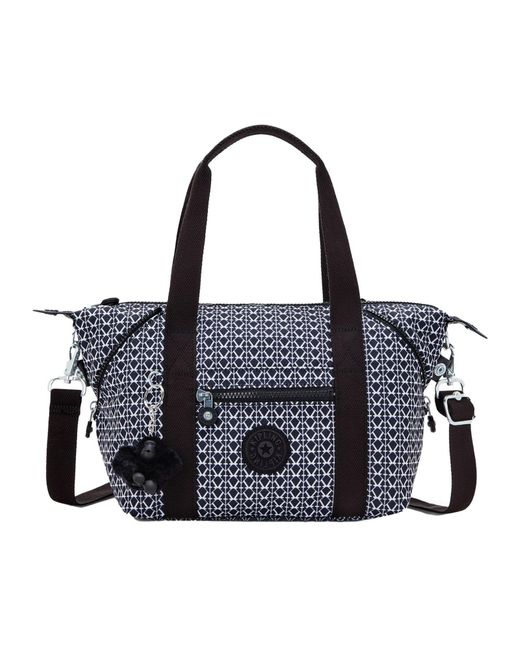 Sac à main sac à épaule bandoulière Basic Print Art Mini Handbag Signature Print bleu marine Kipling en coloris Blue