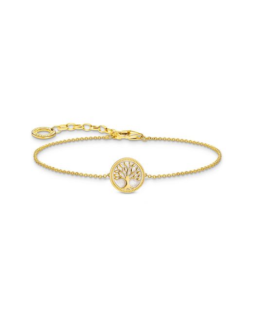 Thomas Sabo Metallic Tree-of-love Charm Bracelet In Gold-plated Silver A2160-427-39