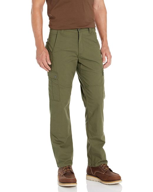 Carhartt Green Rugged Flex Relaxed Fit Ripstop Cargo Work Pant for men
