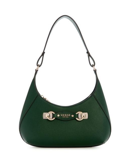 Guess Green Mimina Top Zip Shoulder Bag