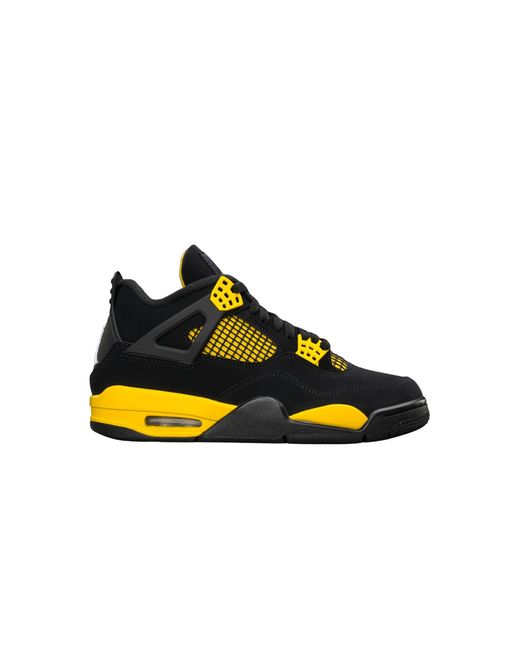 Nike Jordan 4 Retro Mens Shoes Size - 9, Black/white-tour Yellow, 7 Uk