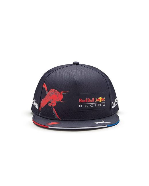 PUMA Blue Official Formula 1 Merchandise - Max Verstappen 2022 Team Flat Brim Cap - - Navy - One