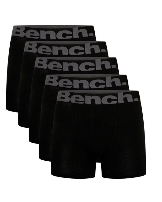 Bench , Everyday Multipack Essentials Atmungsaktive Stretchy Weiche Baumwolle Rich Trunks in Black für Herren