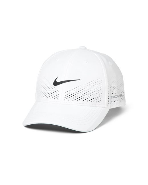 Nike Womens White Drifit Adv Club Structured Swoosh Snapback Cap