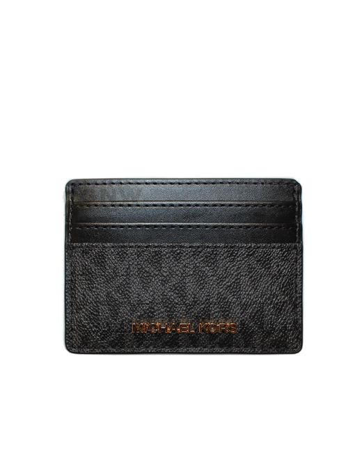 Michael Kors Jet Set Travel Large Card Case Holder Mk Print Saffiano