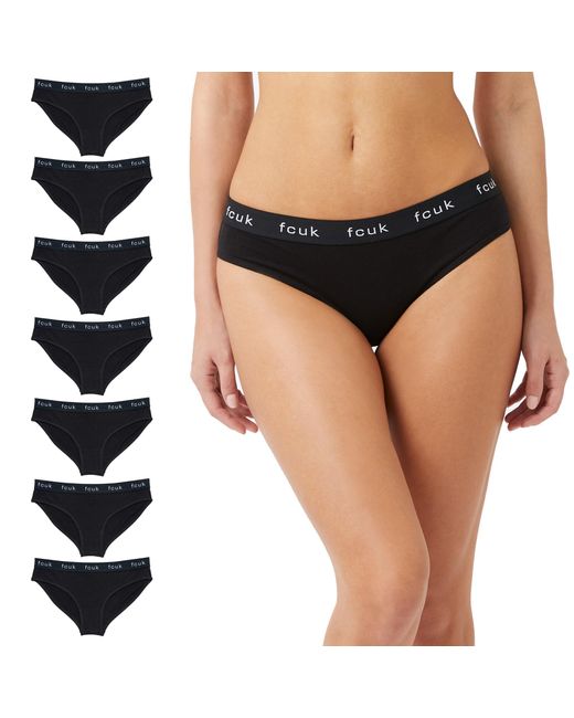 French Connection Black 's Underwear Briefs – Pack Of 7 – Cotton Underwear Knickers For – Soft And
