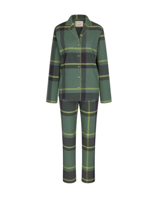 Triumph Green Boyfriend Pw X Checks Pajama Set