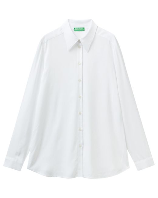 Benetton White Shirt 5wpwdq04r