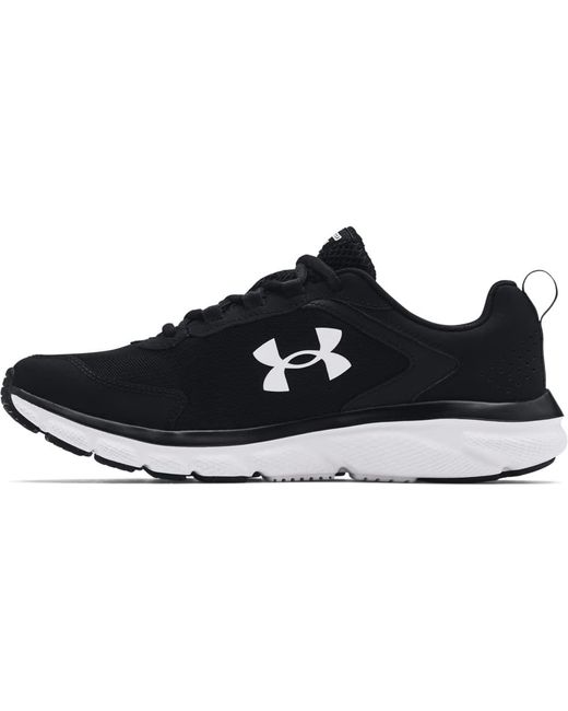 Under Armour Leather Ua Charged Assert 9 Road Running Shoe in Black