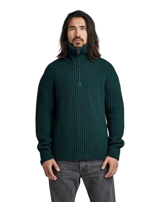 G-Star RAW Chunky Skipper Knit Sweater in het Green voor heren