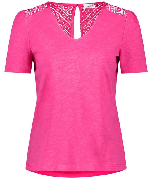 Gerry Weber Pink T-Shirt 1/2 Arm Kurzarm unifarben