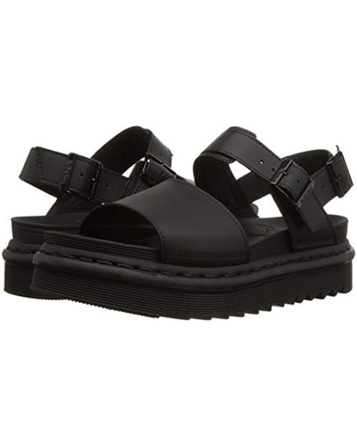 dr martens black zebrilus voss sandals