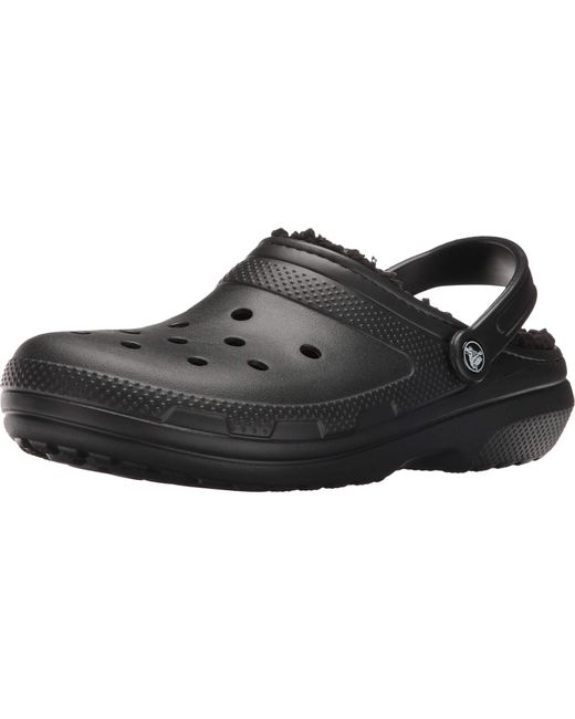 Crocs™ Unisex Adult And Classic Lined | Fuzzy Slippers Clog in Black | Lyst