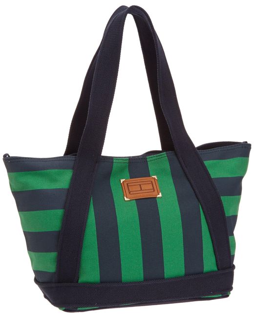 Tommy Hilfiger Green THE TOMMY STRIPE SMALL TOTE BW56919343