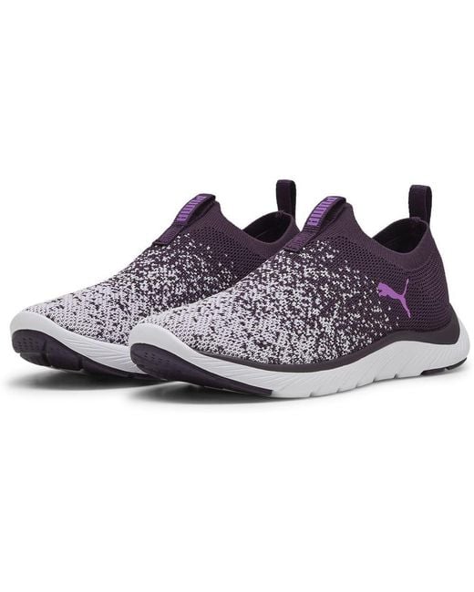 PUMA Softride Remi Slip-on Knit Wn's Road Running Schoen in het Black