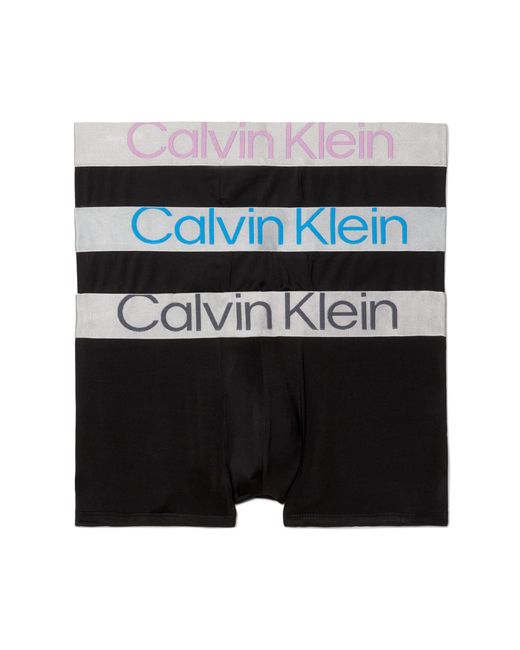 Calvin Klein Black Low Rise Trunk 3pk 000nb3074a for men