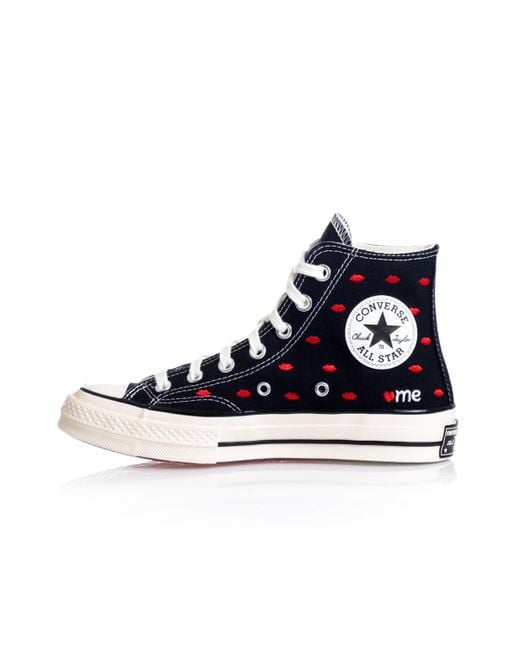 Converse All Star Hi 70s Trainers Black University Red Egret 9