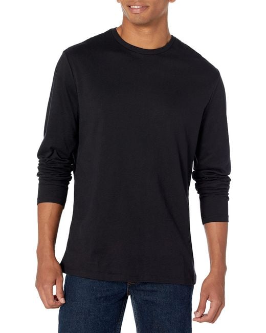 Slim-fit Long-Sleeve Pocket T-Shirt Amazon Essentials pour homme en coloris Black