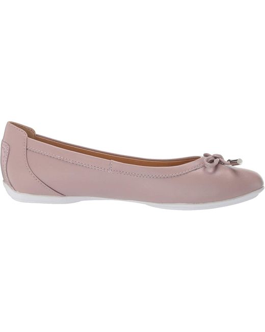 Geox Satin Charlene 27 Round Toe Ballet Flat With Bow in Dark Pink (Pink) - Save 7% - Lyst