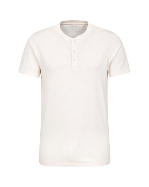 Mountain Warehouse Henley Hasst Organic Ss T-shirt Off White 3xl for men