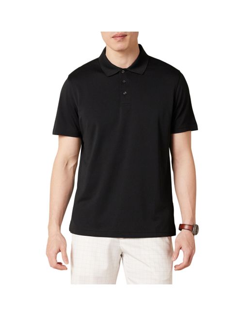 Amazon Essentials Black Slim-fit Quick-dry Golf Polo Shirt for men