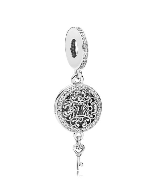 Pandora Metallic Charm Pendant In Sterling Silver Key Of Real Love