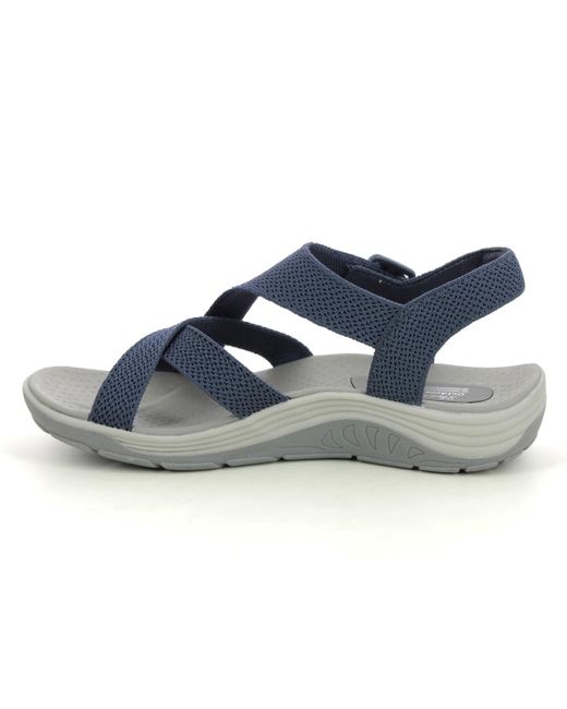Skechers Blue Reggae Cup Nvy Navy S Comfortable Sandals 163198