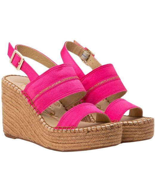 Replay Pink Jess Double Wedge Sandal