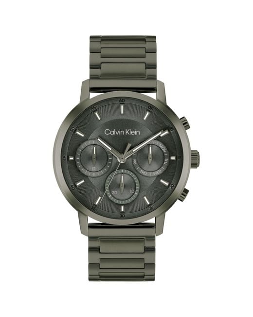 Montre Analogique Multifunction à Quartz pour Collection Gauge avec Bracelet en Acier Inoxydable Vert Calvin Klein pour homme en coloris Green