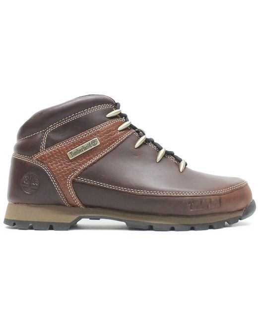 Timberland Euro Sprint Mid Lace Leder Brown Stiefel 43.5 EU in Gray für Herren