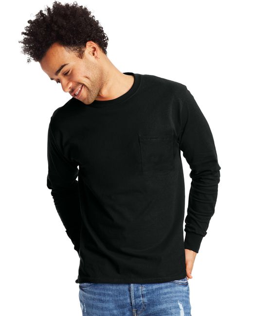 Hanes Black Essentials T-shirt for men